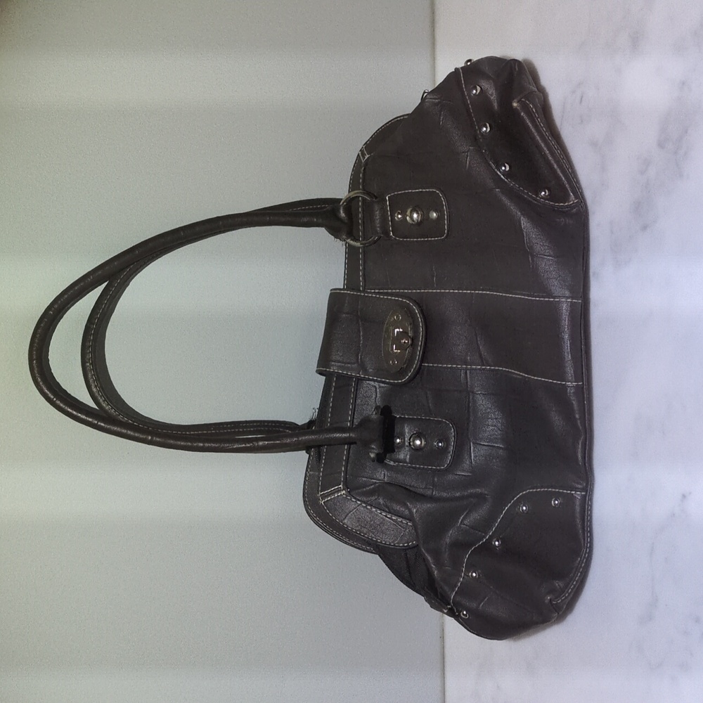 Women's Brown Faux Leather Shoulder Bag
